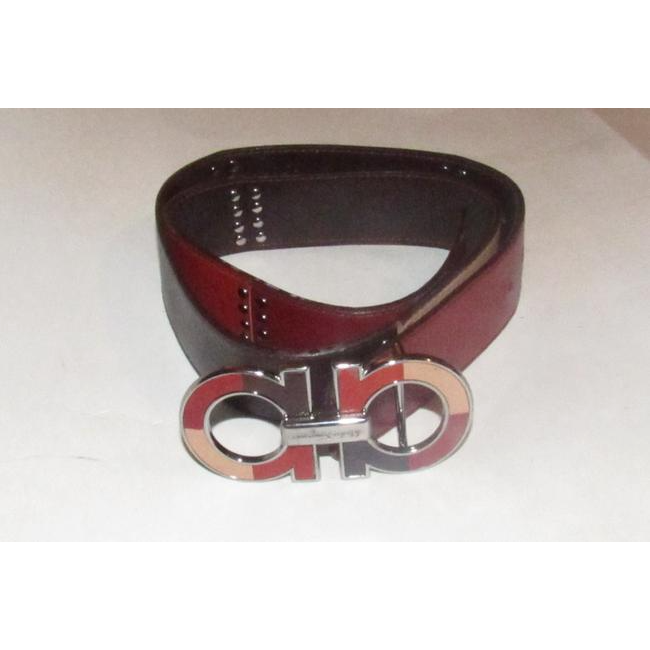 Ferragamo Multi Colored Belt w Gancini Enamel Buckle