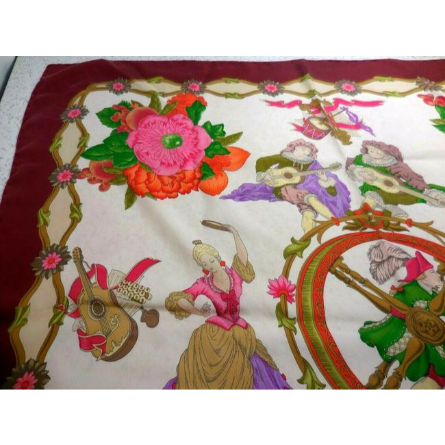 Gucci Multi Colored Floral Print Extra Large Silk Scarf