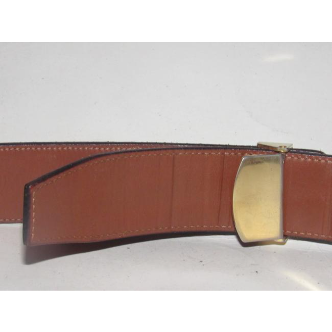 St John Glossy Black Leather Belt w Gold Horse-bit