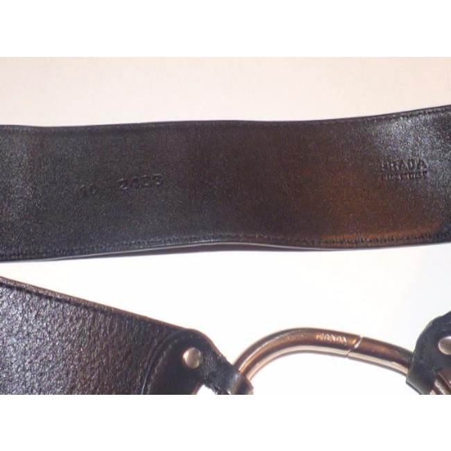 Prada Black Leather Vintage Beltdesigner Belt