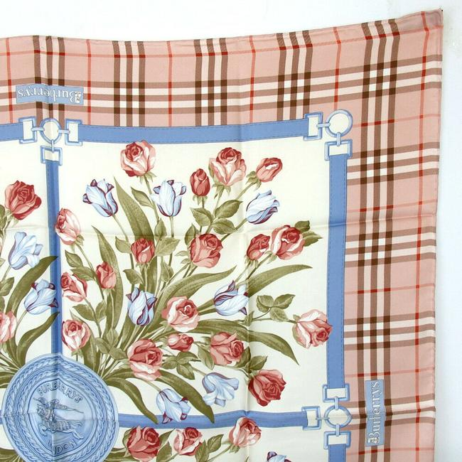 Burberry Nova Check Floral Print Silk Scarf