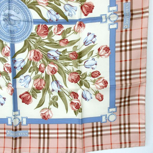 Burberry Nova Check Floral Print Silk Scarf